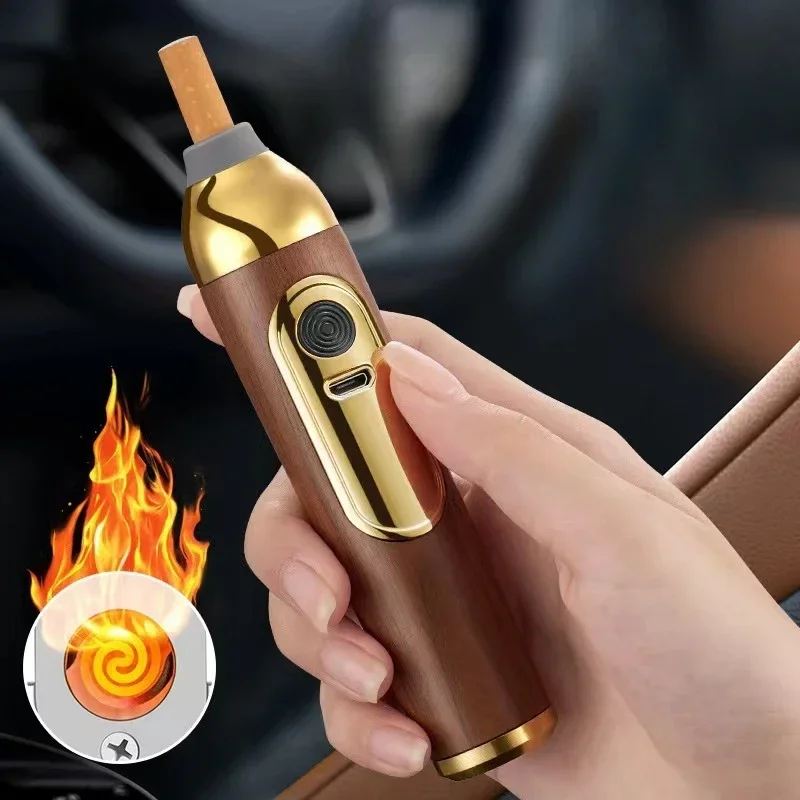 Woodworking Gifts For Men - HOT Handheld Mini Ashtrays USB Lighter