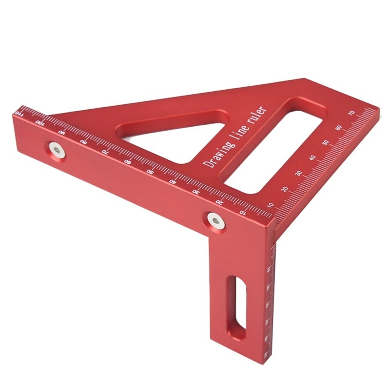 Woodworking Basic Tools - 3D Multi Angle Aluminum Red Measuring