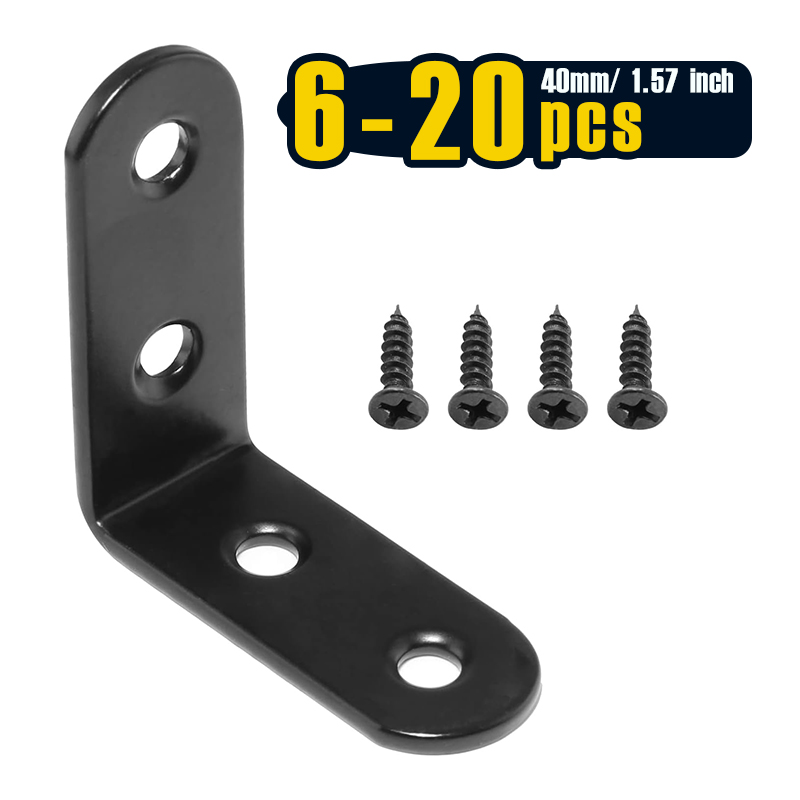 6-20 Pcs Black Corner Brace L  - Woodworking Joint review and price