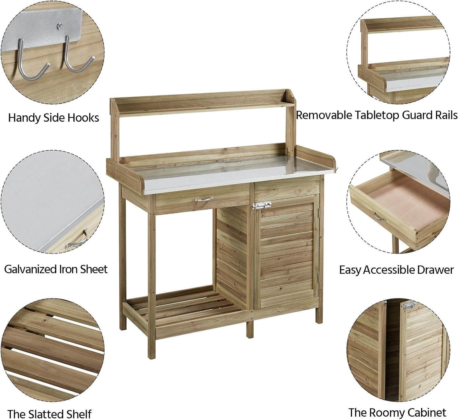 Outdoor Potting Bench Table, G - Workbench Woodworking review and price