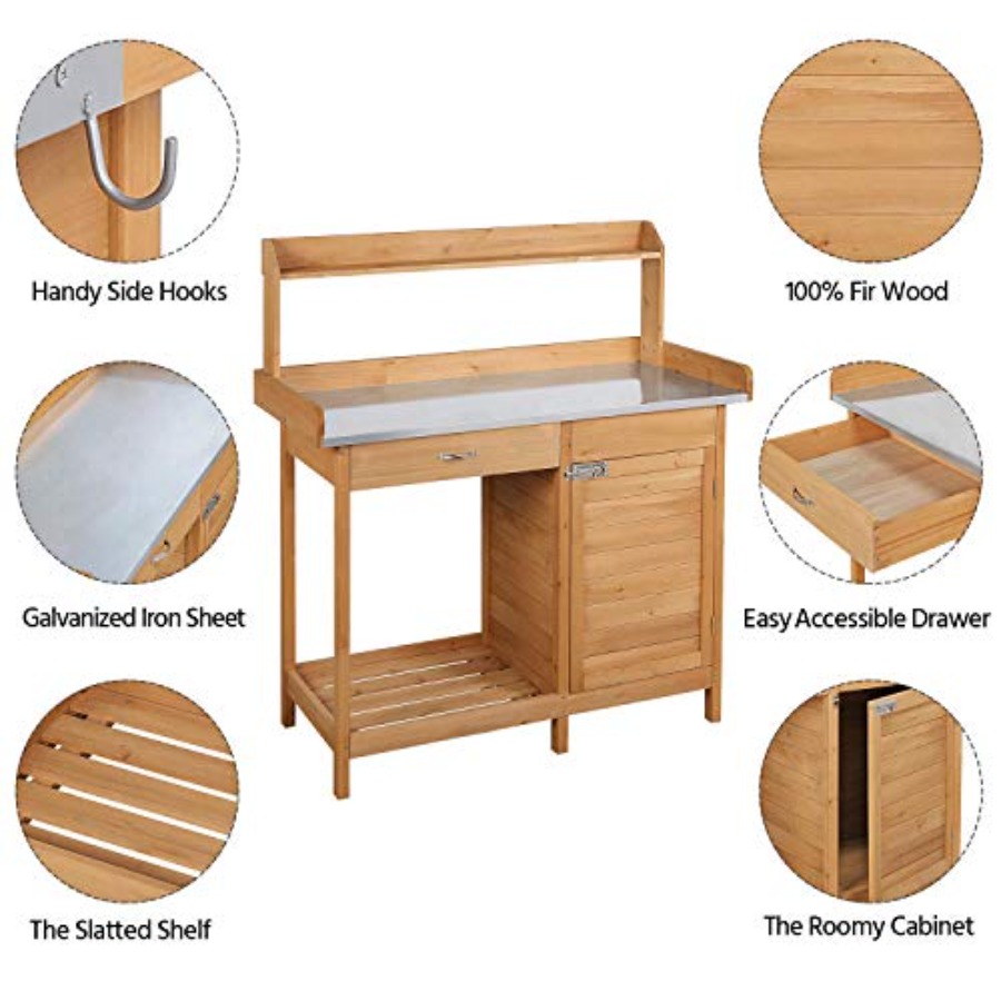 Outdoor potting bench table wo - Workbench Woodworking review and price