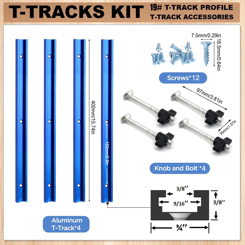 Woodworking 19# T-track Kit an - Workbench Woodworking review and price