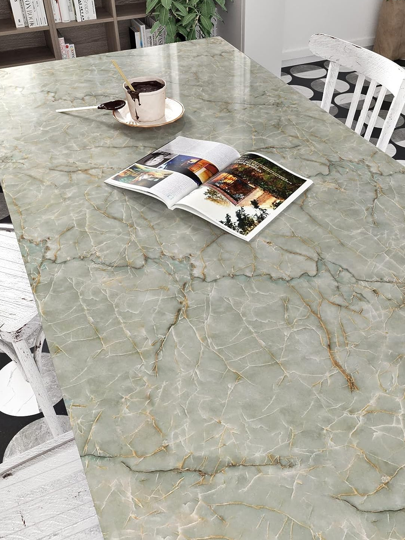 Marble Self Adhesive Wallpaper - Woodworking Oil Finish review and price