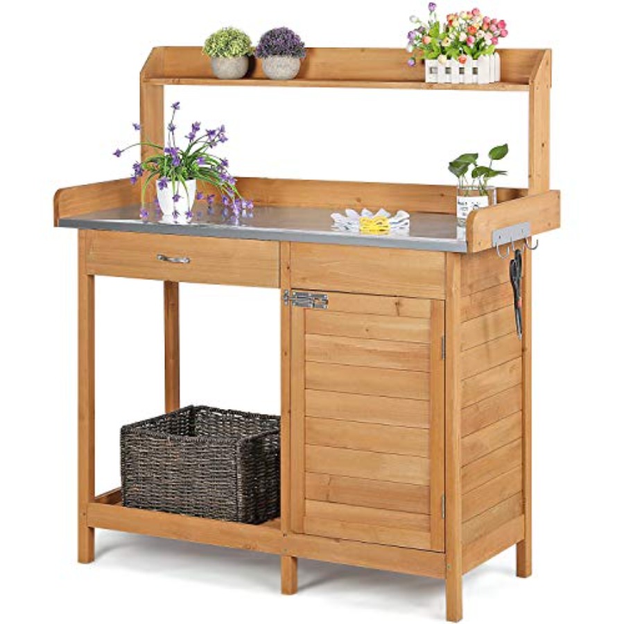 Outdoor potting bench table wo - Workbench Woodworking review and price
