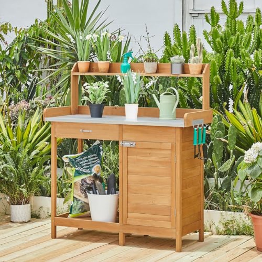 Outdoor potting bench table wo - Workbench Woodworking review and price