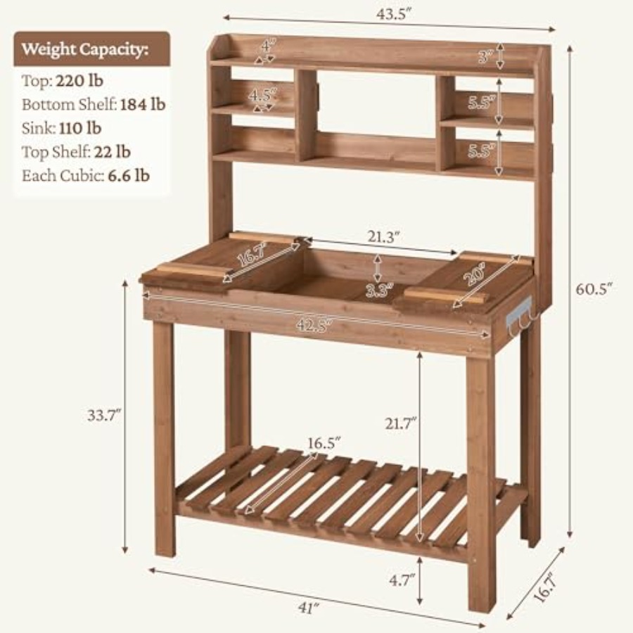 Potting Bench Table for Hortic - Workbench Woodworking review and price