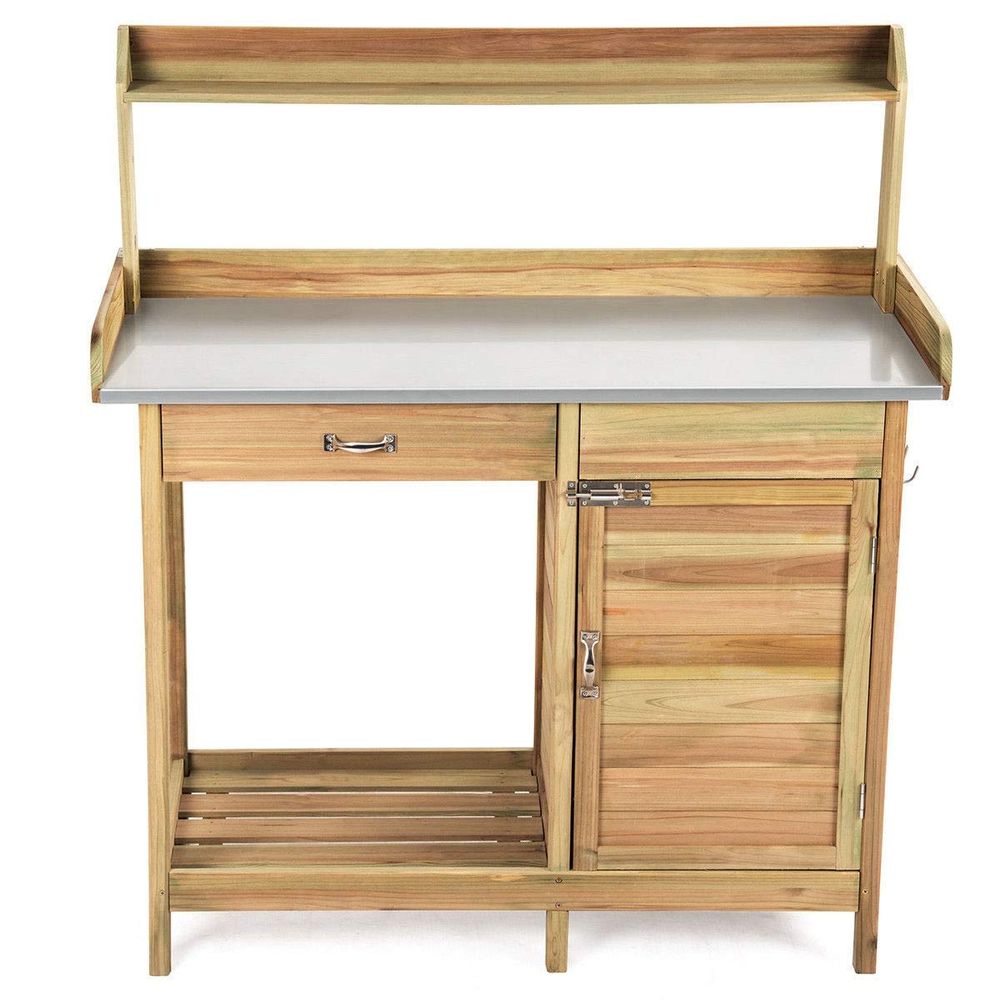 Garden Wooden Work Station Pot - Workbench Woodworking review and price