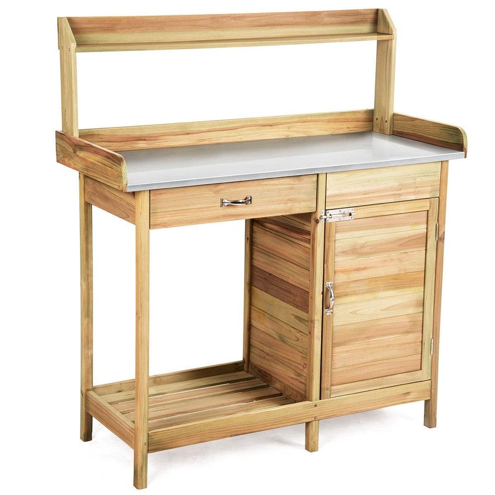 Garden Wooden Work Station Pot - Workbench Woodworking review and price